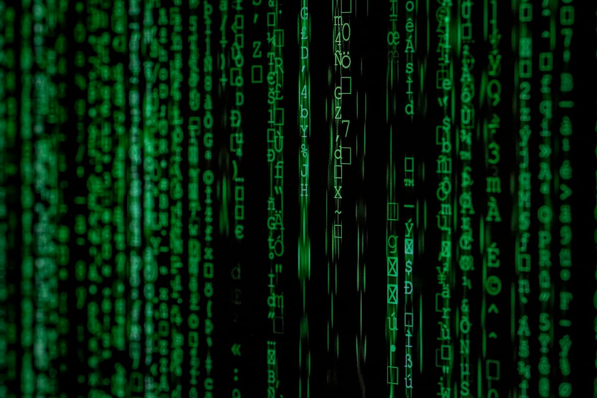 Matrix-style code — AI cybersecurity
