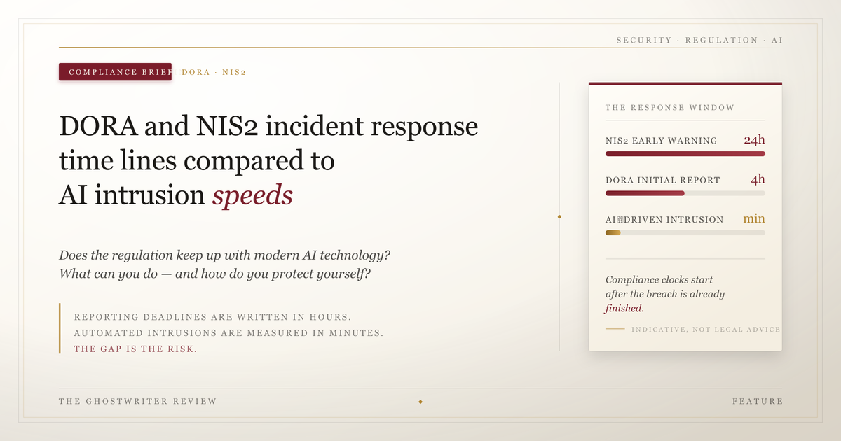 Attackers Move in 29 Minutes. You Get 24 Hours to Report. That Comparison Is Wrong.